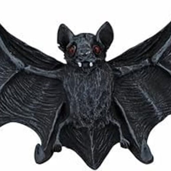 New Key Hook Rack - Vampire Bat Key Holder Wall Sculpture Halloween Bats, Medium - Picture 6 of 7